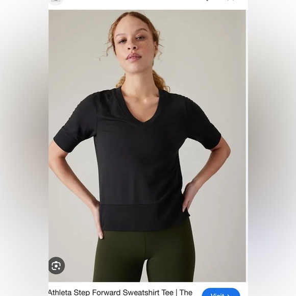 Athleta Tops - ATHLETA forward sweatshirt tee-black